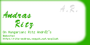 andras ritz business card